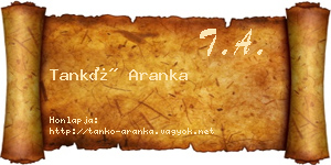 Tankó Aranka névjegykártya